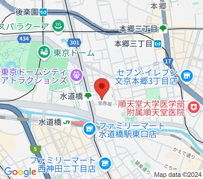 宝生能楽堂の地図