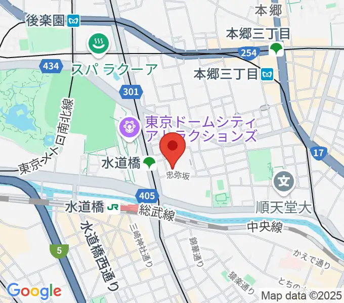 宝生能楽堂の地図