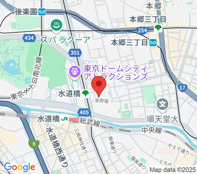 宝生能楽堂の地図