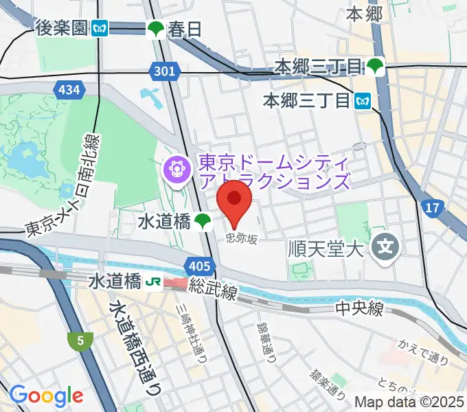 宝生能楽堂の地図