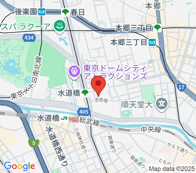 宝生能楽堂の地図