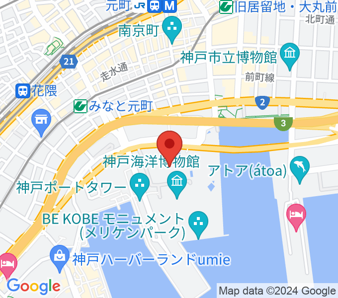 ホテルオークラ神戸の場所