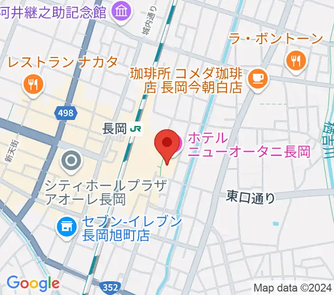 ホテルニューオータニ長岡NCホールの地図