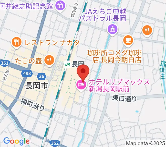 ホテルニューオータニ長岡NCホールの地図