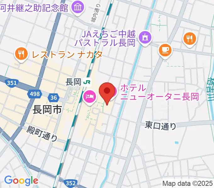 ホテルニューオータニ長岡NCホールの地図