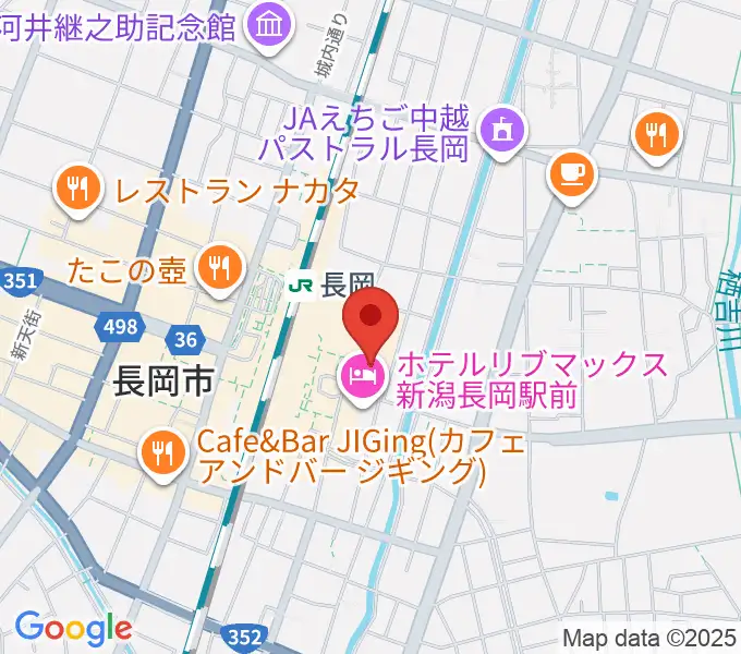 ホテルニューオータニ長岡NCホールの地図