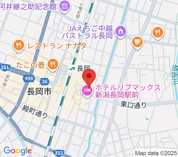 ホテルニューオータニ長岡NCホールの地図