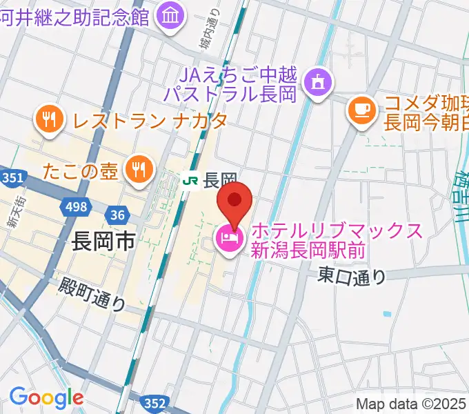 ホテルニューオータニ長岡NCホールの地図