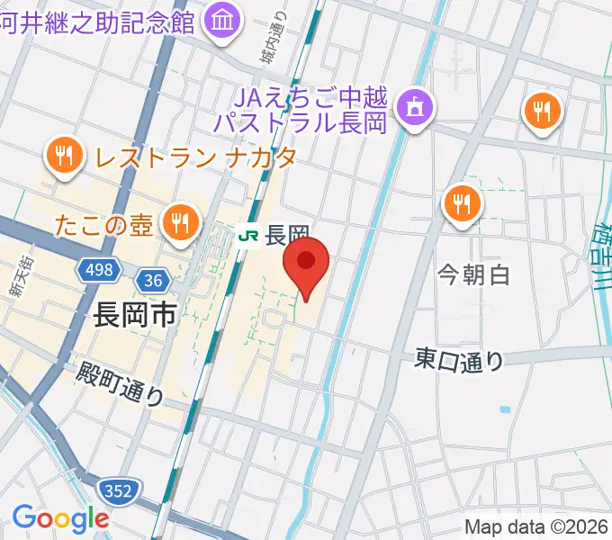 ホテルニューオータニ長岡NCホールの地図
