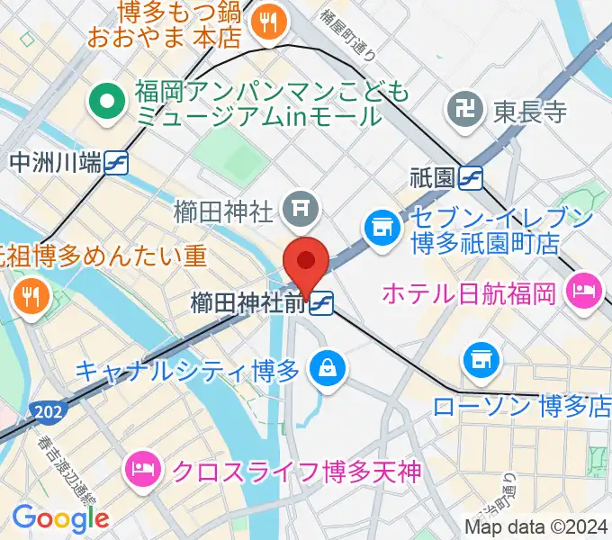 ぽんプラザホールの地図