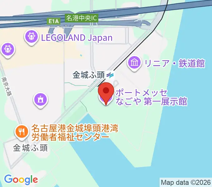 ポートメッセなごやの地図