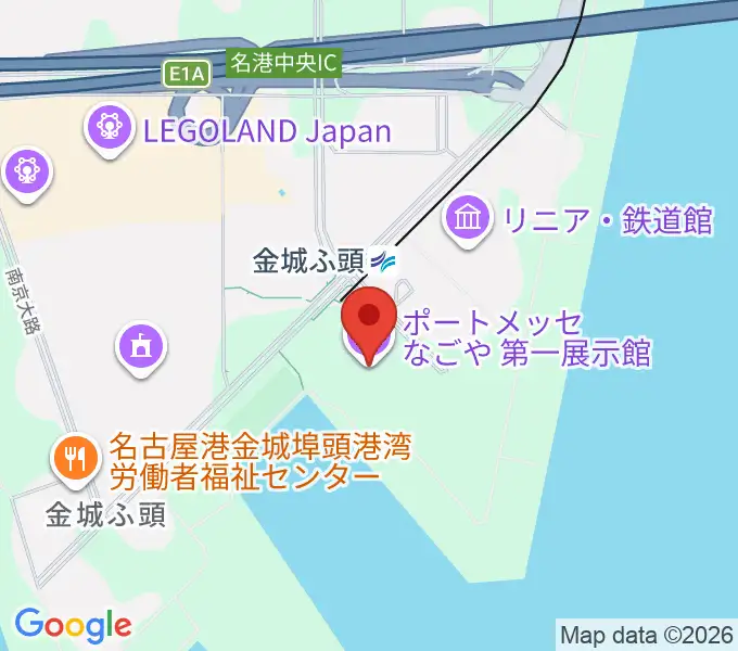 ポートメッセなごやの地図