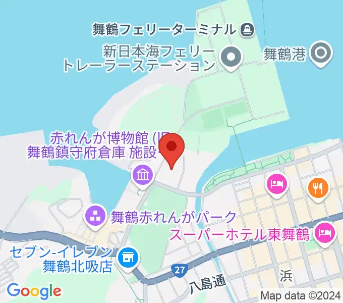 舞鶴市総合文化会館の地図