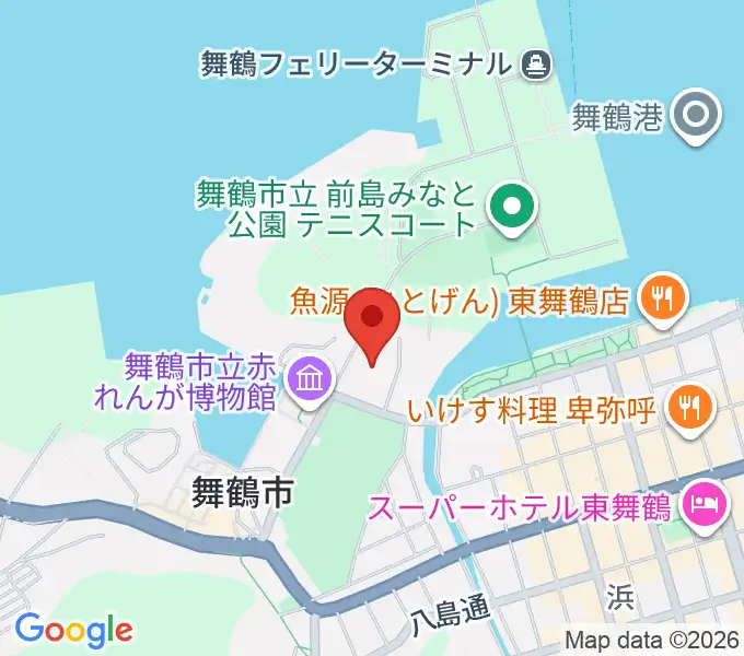 舞鶴市総合文化会館の地図