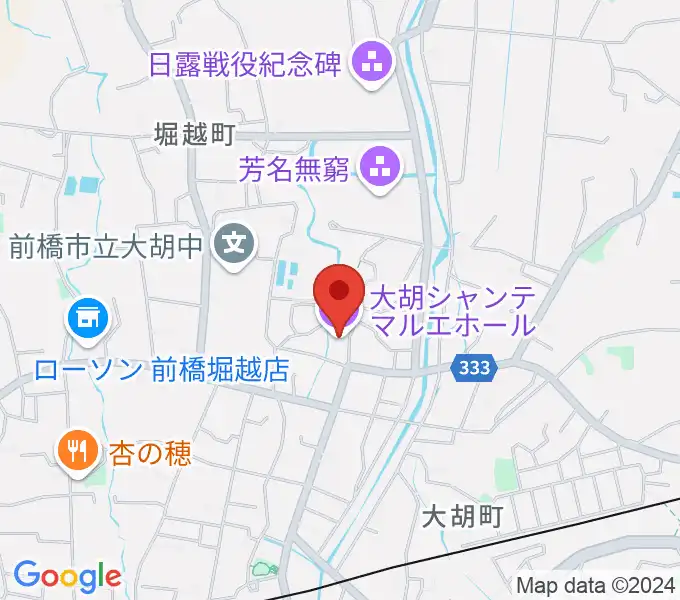 大胡シャンテ マルエホールの地図