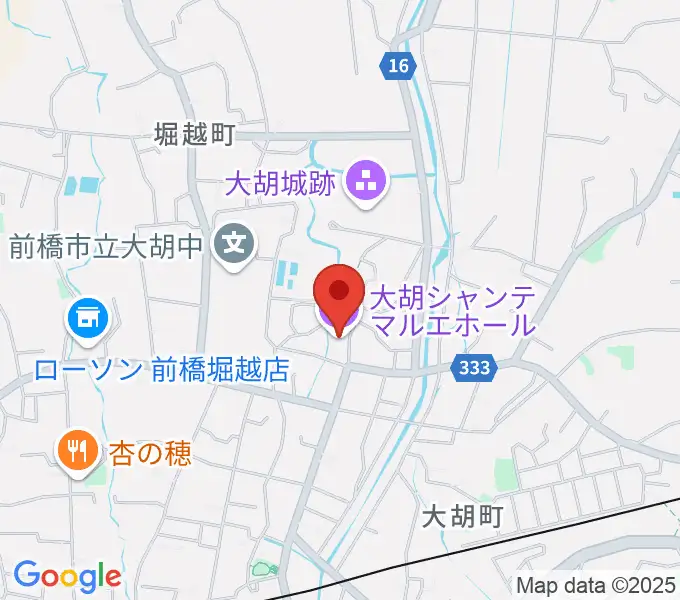 大胡シャンテ マルエホールの地図