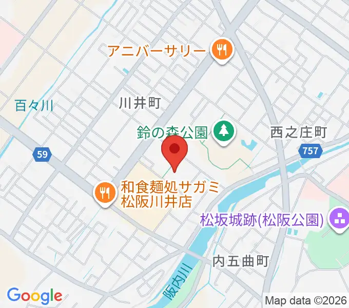 クラギ文化ホールの地図