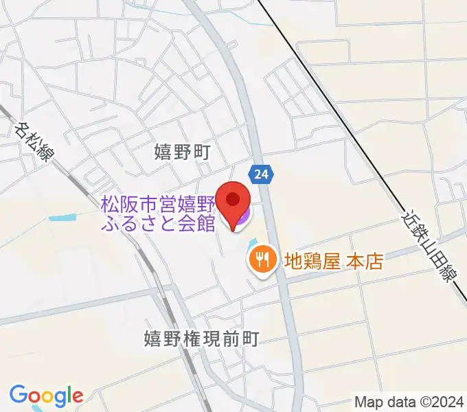 嬉野ふるさと会館の地図