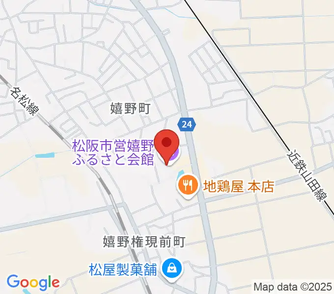 嬉野ふるさと会館の地図