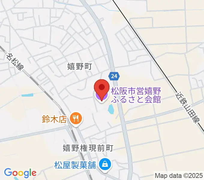 嬉野ふるさと会館の地図