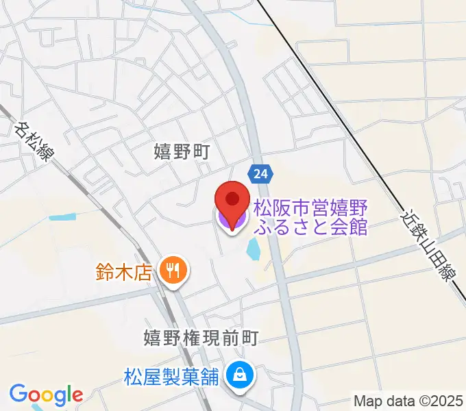嬉野ふるさと会館の地図
