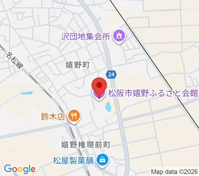 嬉野ふるさと会館の地図