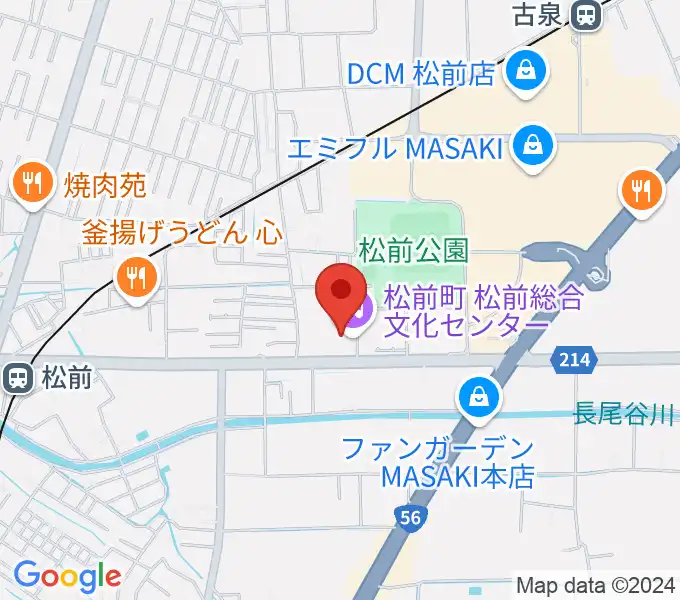 松前総合文化センターの地図