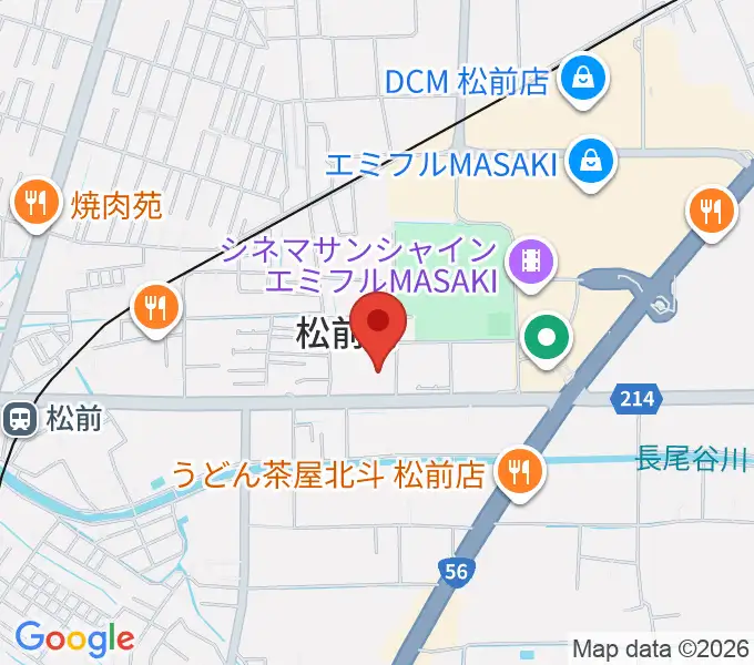 松前総合文化センターの地図