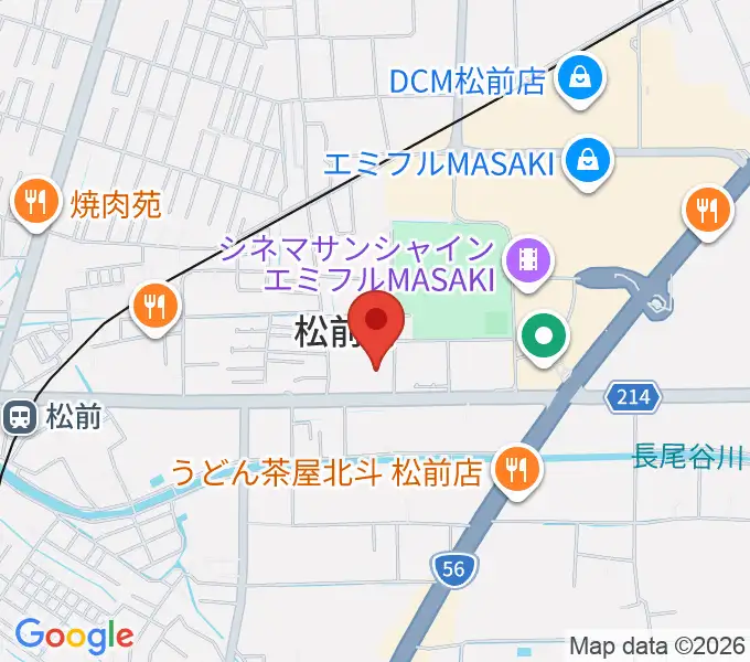 松前総合文化センターの地図