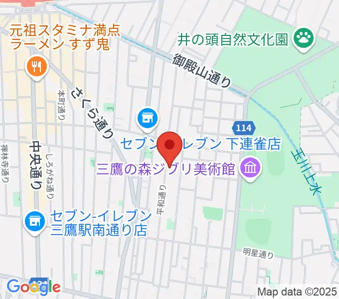 みたか井心亭の地図
