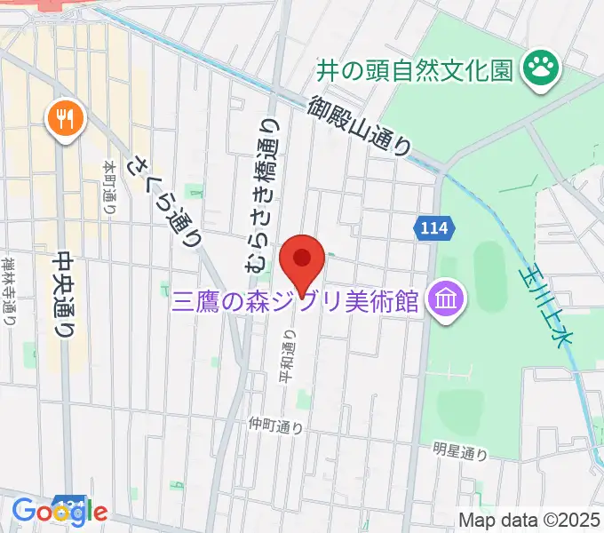 みたか井心亭の地図