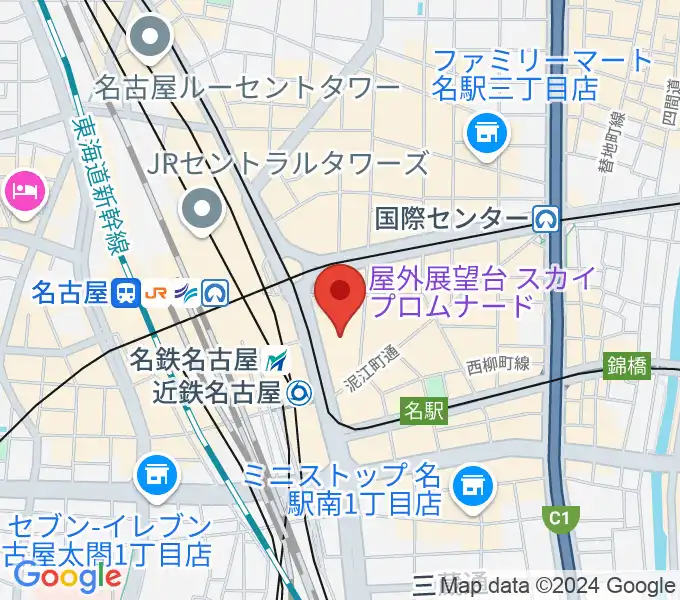 ミッドランドホールの地図