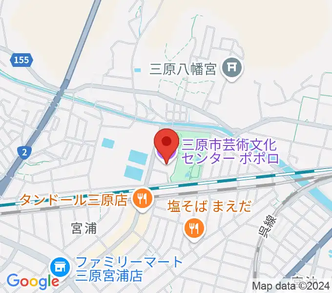 三原市芸術文化センター ポポロの地図