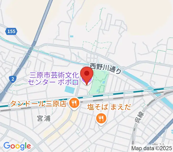 三原市芸術文化センター ポポロの地図