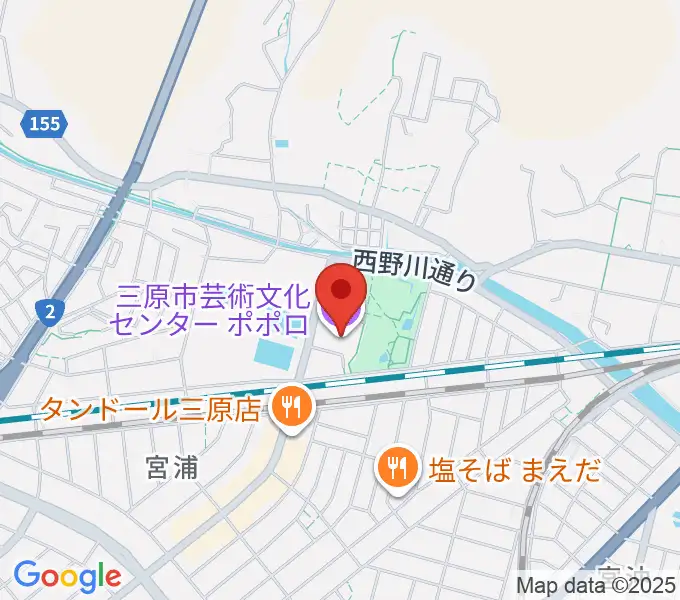 三原市芸術文化センター ポポロの地図