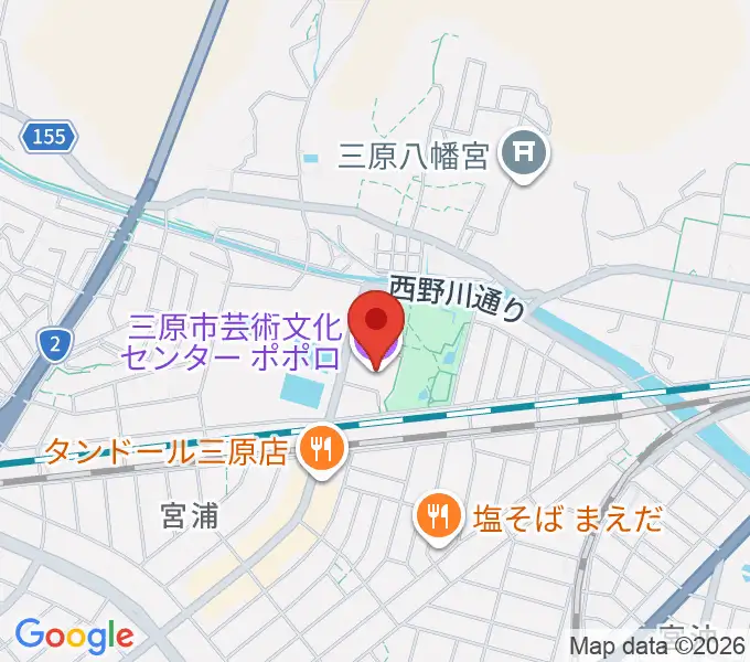 三原市芸術文化センター ポポロの地図
