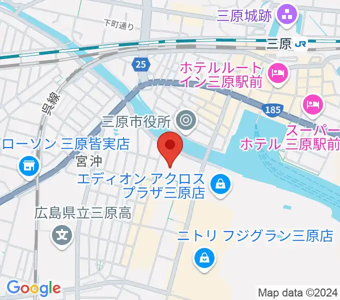 三原リージョンプラザの地図