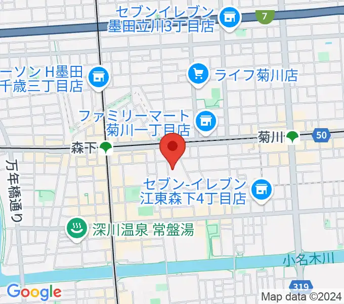 セゾン文化財団 森下スタジオの地図