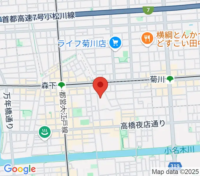 セゾン文化財団 森下スタジオの地図