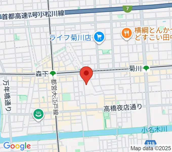 セゾン文化財団 森下スタジオの地図