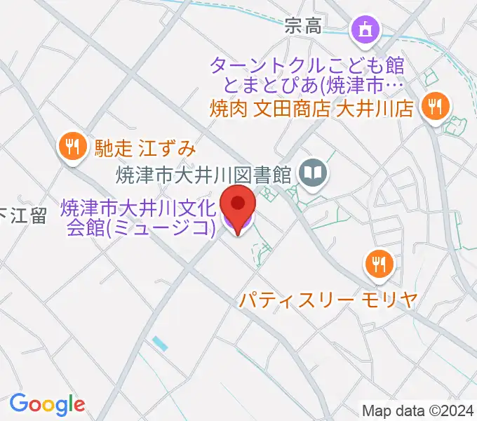 大井川文化会館ミュージコの地図