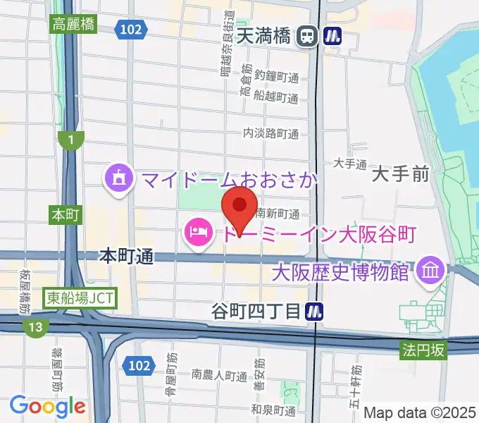 山本能楽堂の地図