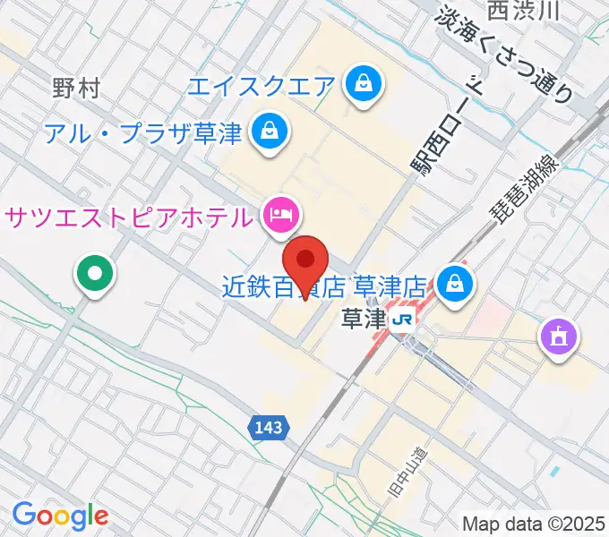 ボーカル教室エルティ 草津駅前校の地図