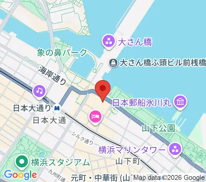 横浜産貿ホール マリネリアの地図