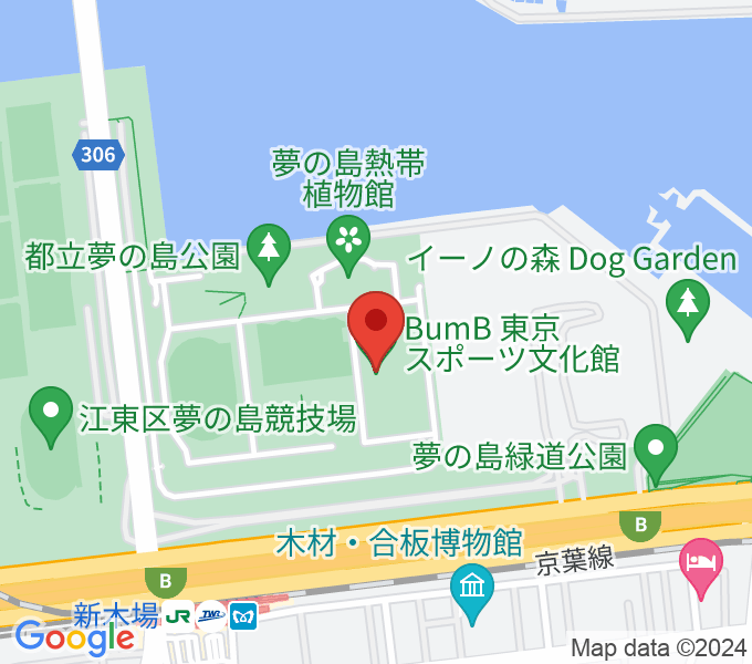 東京スポーツ文化館 ミュージックスタジオの場所