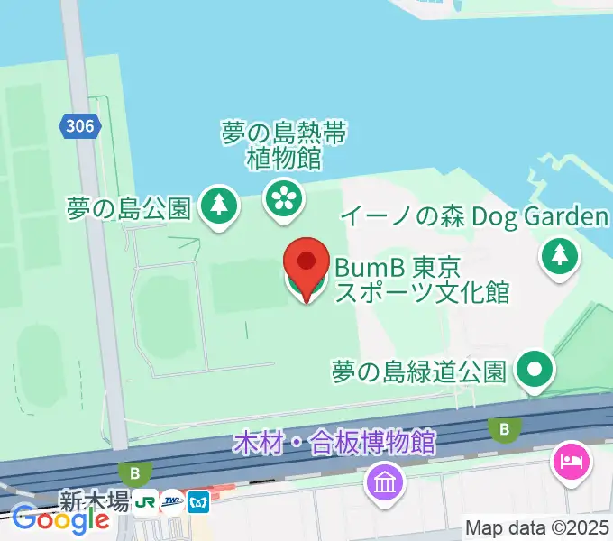 東京スポーツ文化館 ミュージックスタジオの地図