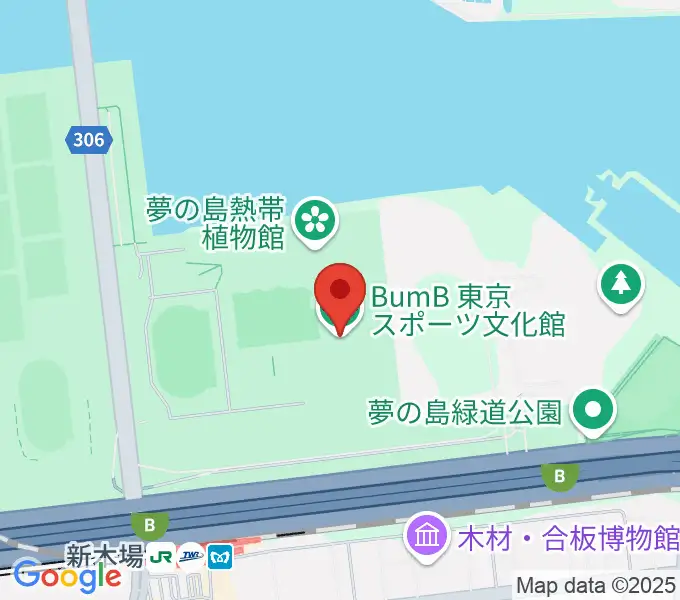 東京スポーツ文化館 ミュージックスタジオの地図