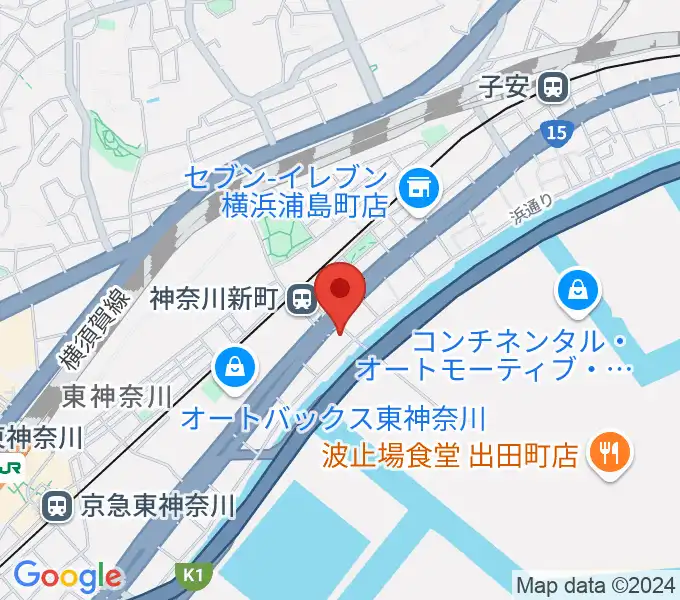 横浜ベイサイドスタジオの地図