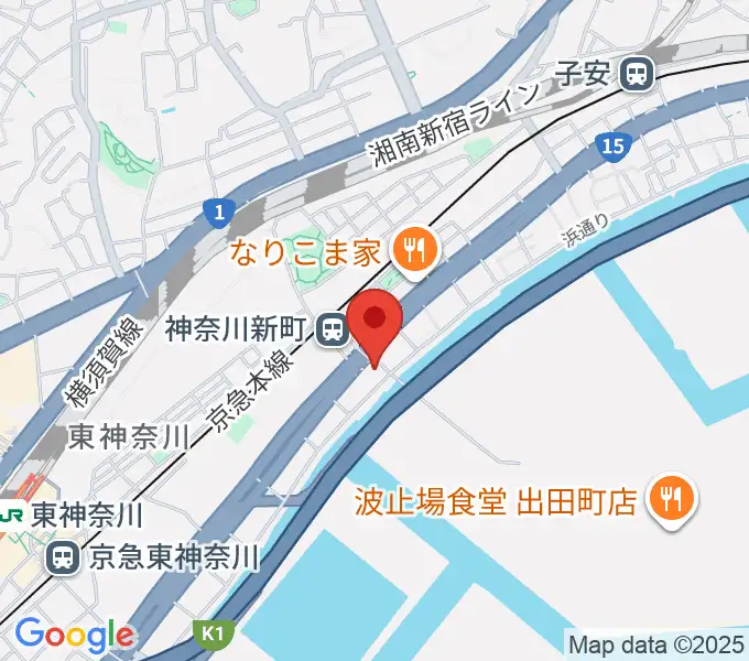 横浜ベイサイドスタジオの地図