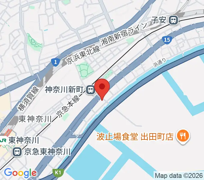 横浜ベイサイドスタジオの地図